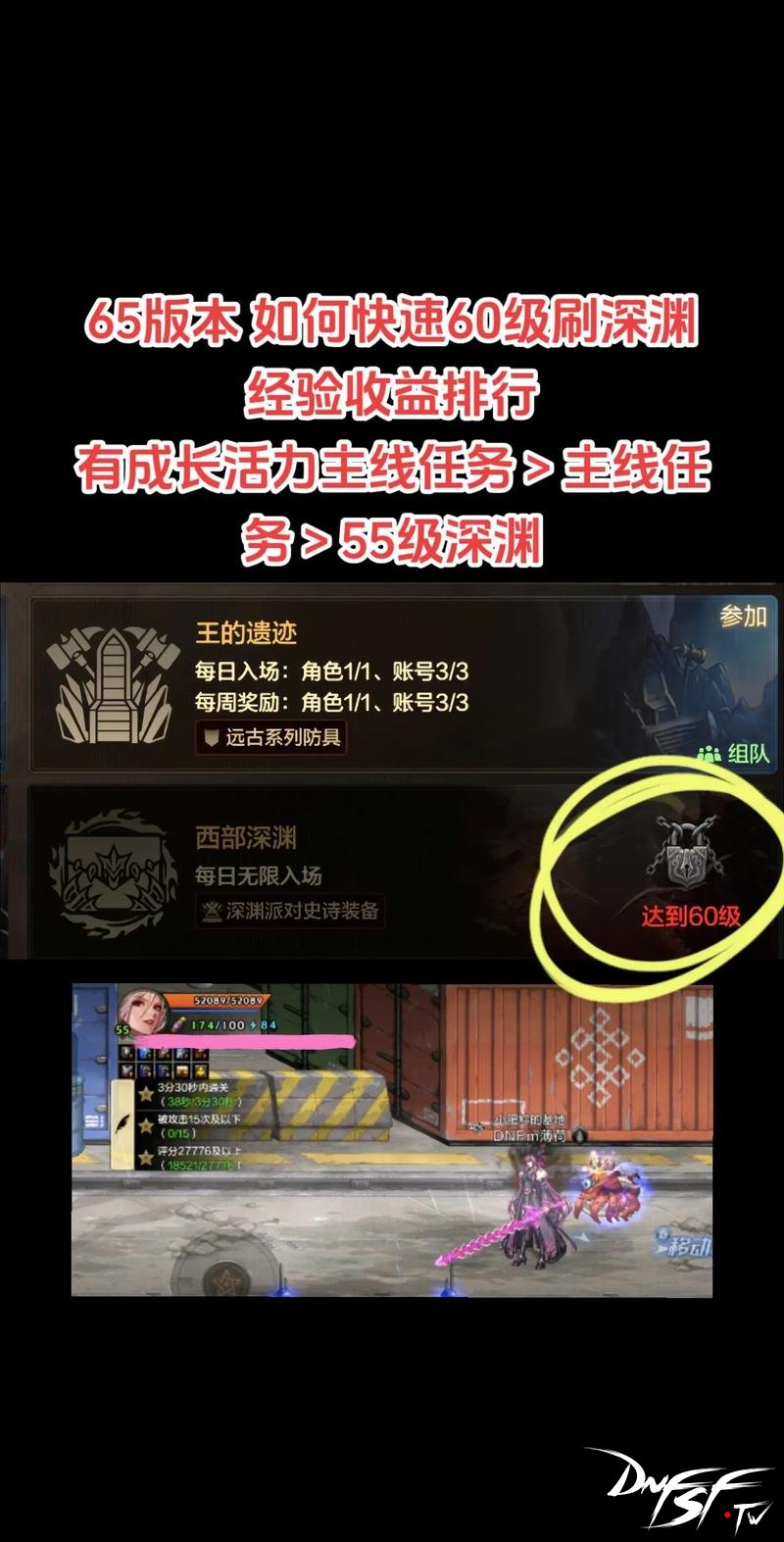 60版本DNF深渊地图推荐_dnf60版本一般刷哪里的深渊？_血色地下城装备掉落
